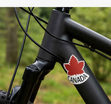 Canada leaf symbol bike sticker - TenStickers