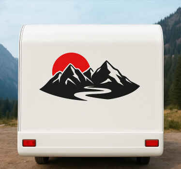 Dynamic tribal chevron pattern campervan decal - TenStickers