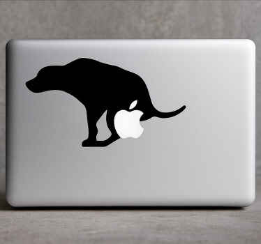 Macbook sticker dog on macbook - TenStickers