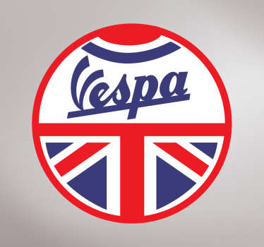 Adhesivo Vespa Gran Bretaña - TenVinilo