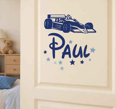 Personalised car with name door sticker - TenStickers