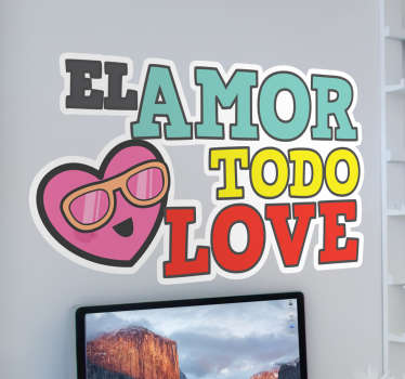 Vinilo decorativo amor todo love - TenVinilo