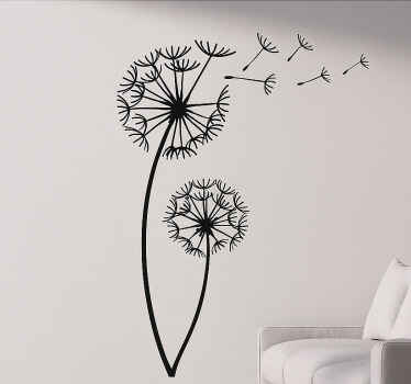 Two dandelions living room wall sticker - TenStickers