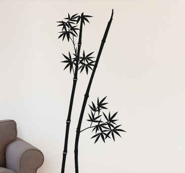 Sticker mural salon bâton de bambou - TenStickers