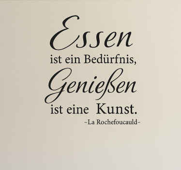 Wandtattoo Chefkoch genießen ist kunst - TenStickers