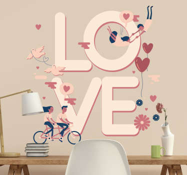 Adesivo San Valentino con illustrazioni - TenStickers