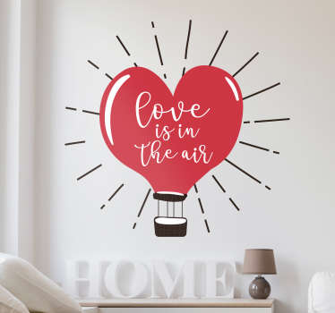 Sticker cœur love is in the air - TenStickers