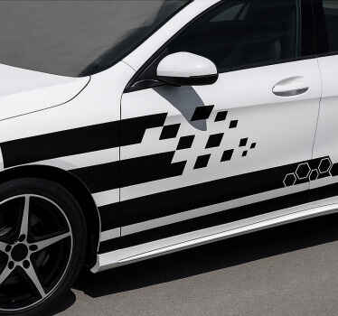 Geometric speed collection car sticker - TenStickers