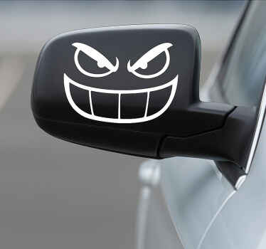 Mischievous rearview gremlin car sticker - TenStickers