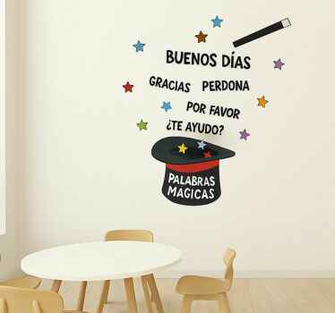 Vinilo infantil buenas maneras - TenVinilo