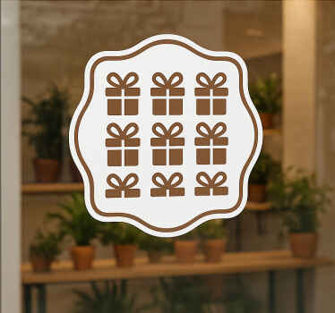 Kadoortjes 9 stuks etalage sticker - TenStickers