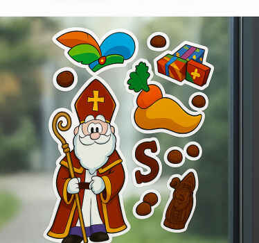 Sticker fenêtre perte de saint-nicolas - TenStickers