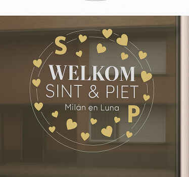 Sticker fenêtre bienvenue à mon nom - TenStickers