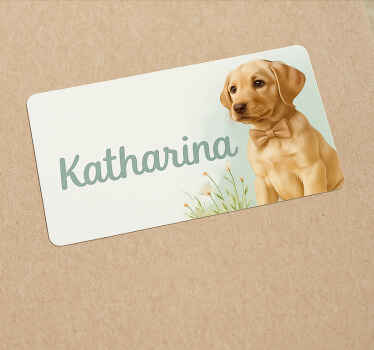 Sticker Lernen hundemarke mit namen - TenStickers