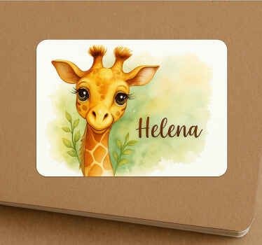 Sticker Lernen giraffenetikett mit namen - TenStickers