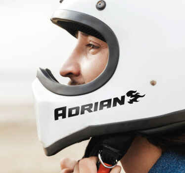 Personlig flamme med navn motorcykelklistermærke - TenStickers