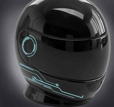 Pegatina moto diseño de líneas de neón - TenVinilo