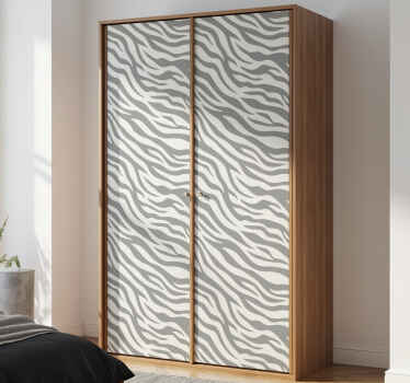 Grå zebra folie til møbler - TenStickers