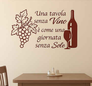 Adesivo chef un giorno senza vino - TenStickers