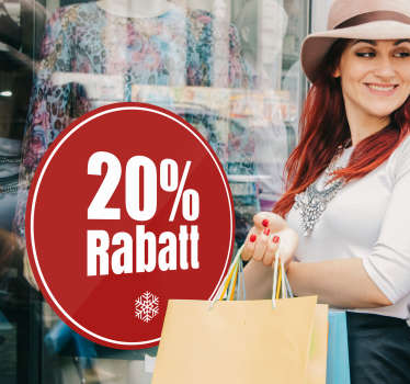 Rabatt Aufkleber Winter Fenster - TenStickers