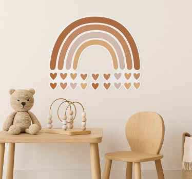 Boho neutrale regenboog muursticker - TenStickers