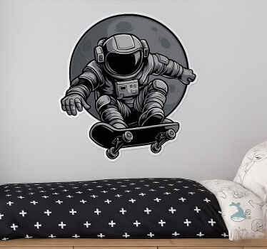 Astronaut skater  childrens' wall stickers - TenStickers