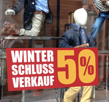 Schaufensteraufkleber Winterschlussverkauf - TenStickers