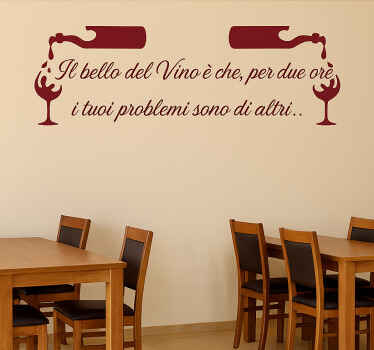 Adesivo chef la vita è troppo breve per il vino cattivo - TenStickers