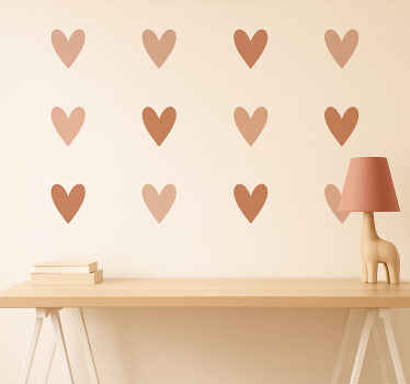 Kleine harten muursticker - TenStickers