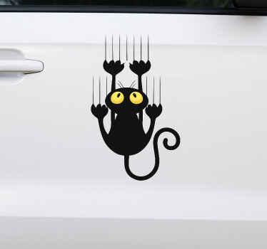 Funny scratching car car sticker - TenStickers