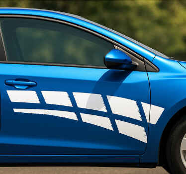 Car sticker monochrome abstract stripes - TenStickers