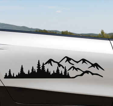 Mountain Forest Car Decal car sticker - TenStickers