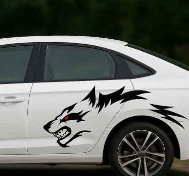 Car sticker fierce wolf side - TenStickers