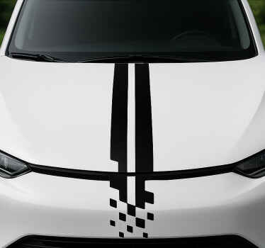 Autosticker abstracte strepen voor motorkap - TenStickers