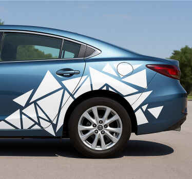Car sticker geometric triangles design - TenStickers
