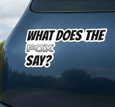 What does the fow say car sticker - TenStickers