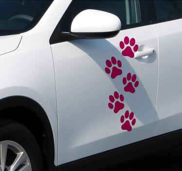 Car sticker monochrome paws set - TenStickers