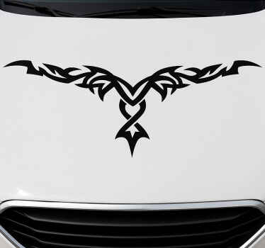 Klistermærke til bil monokrom tribal hætte - TenStickers