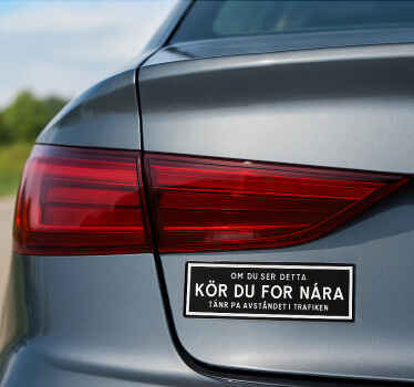 Tailgating varning bil klistermärke - Tenstickers