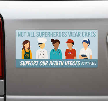 Support Our Health Heroes car sticker - TenStickers