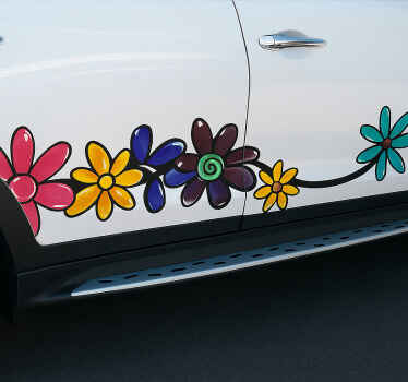 Car sticker floral vehicle wrap - TenStickers