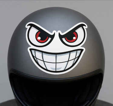 Klistermærke til cykel med aggressive tegneserieansigtter - TenStickers