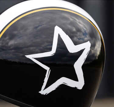 Klistermærke til cykel håndmalet stjerne - TenStickers