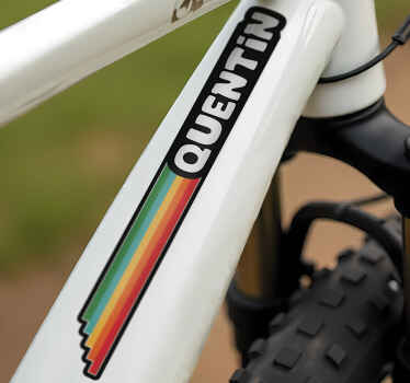 Sticker vélo design de nom coloré - TenStickers