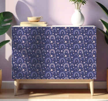 Vinilo para mueble arcoíris púrpura - TenVinilo
