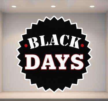 Black friday sticker circulaire Black Days - TenStickers