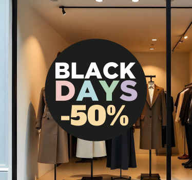 Zvířecí nálepka barevné vlastní "Černé dny" - TenStickers