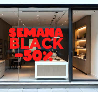 Vinilo black friday monocolor personalizado "semana black" - TenVinilo