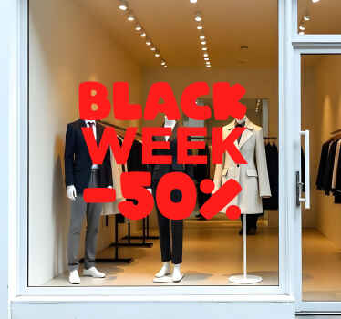 Black friday sticker monokleurig op maat "black week" - TenStickers