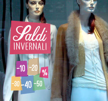 Scritte saldi invernali per vetrine - TenStickers